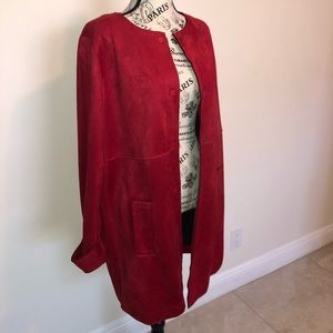 Very unique red suede coat!